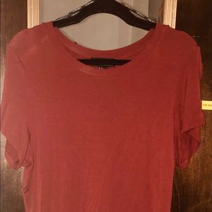 Burnt Orange-Red Midi Bodycon Dress